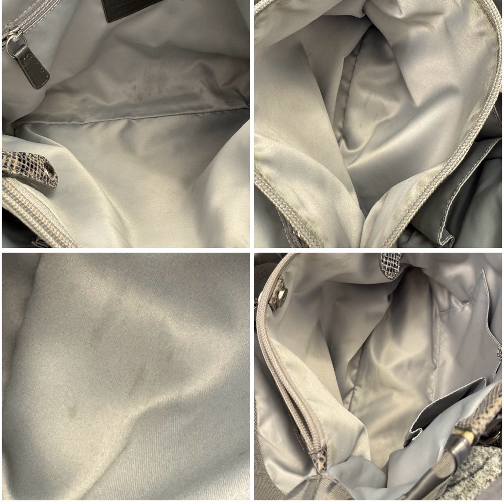 Coach Gray Ashley Signature Spectator Opt Art Snake Skin Trim Shoulder Handbag - Picture 7 of 10